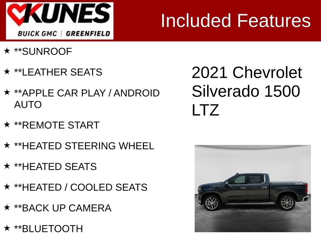 Used 2021 Chevrolet Silverado 1500 LTZ Truck