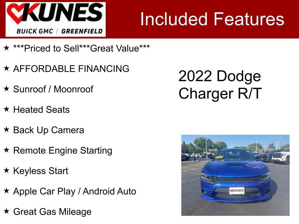 Used 2022 Dodge Charger R/T with VIN 2C3CDXCT9NH232054 for sale in Greenfield, WI