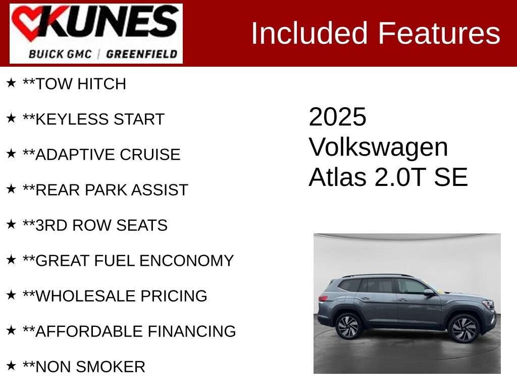 Used 2025 Volkswagen Atlas 2.0T SE w/Technology
