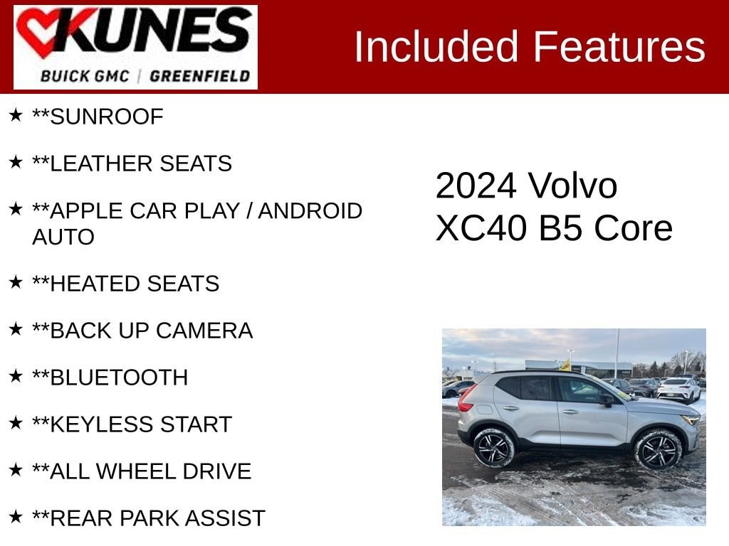 Used 2024 Volvo XC40 Core Bright Theme