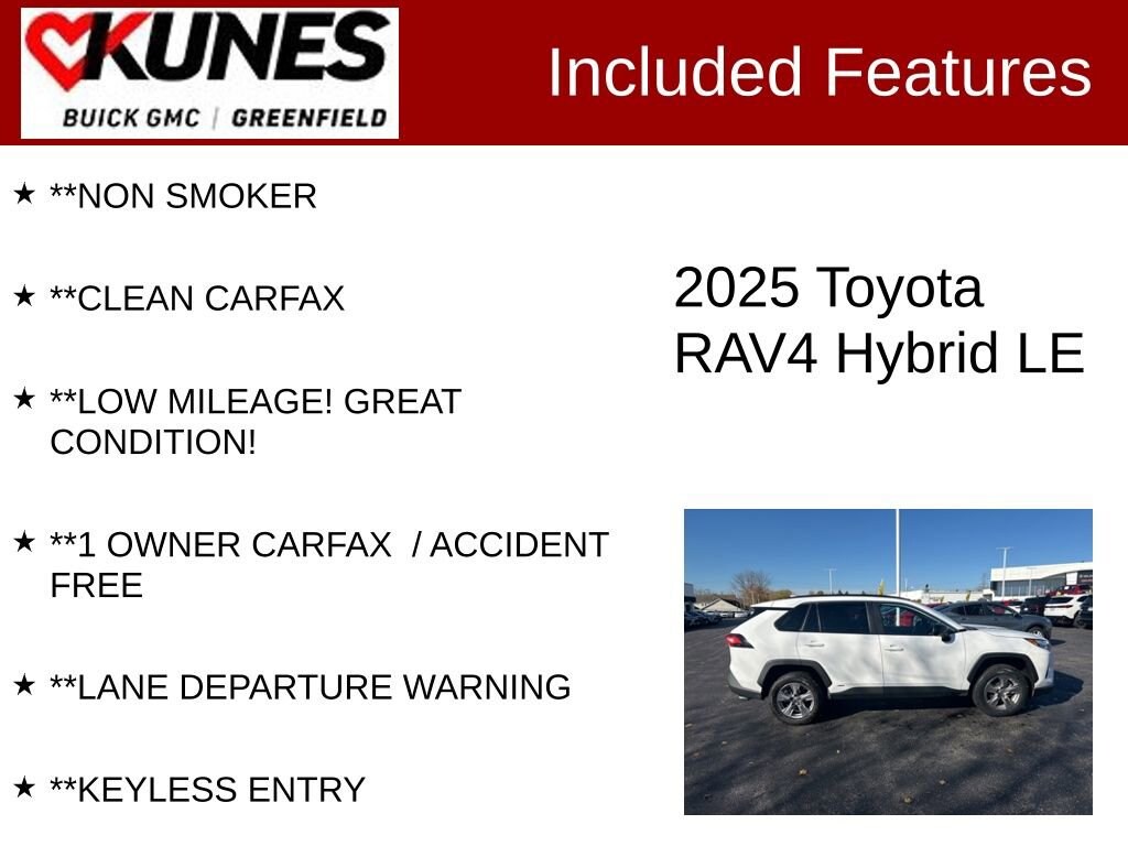 Used 2025 Toyota RAV4 Hybrid LE