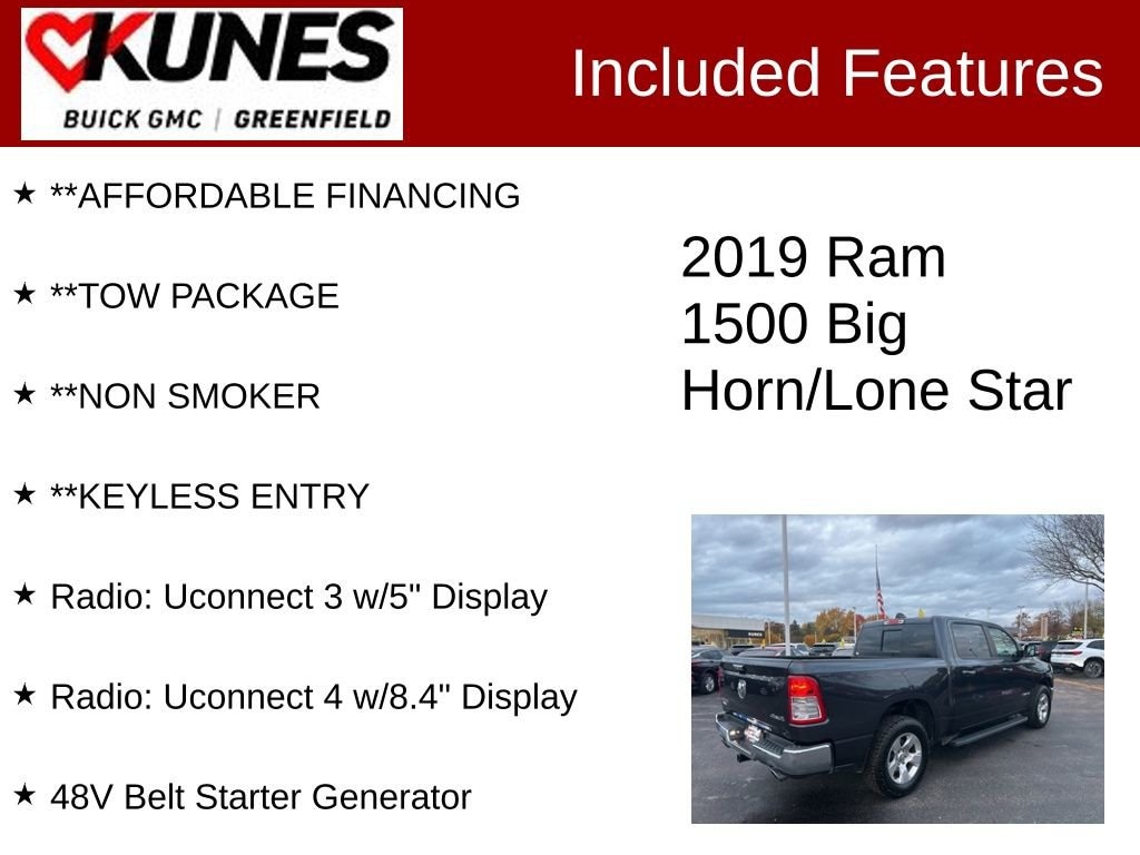 Used 2019 Ram 1500 Big Horn/Lone Star