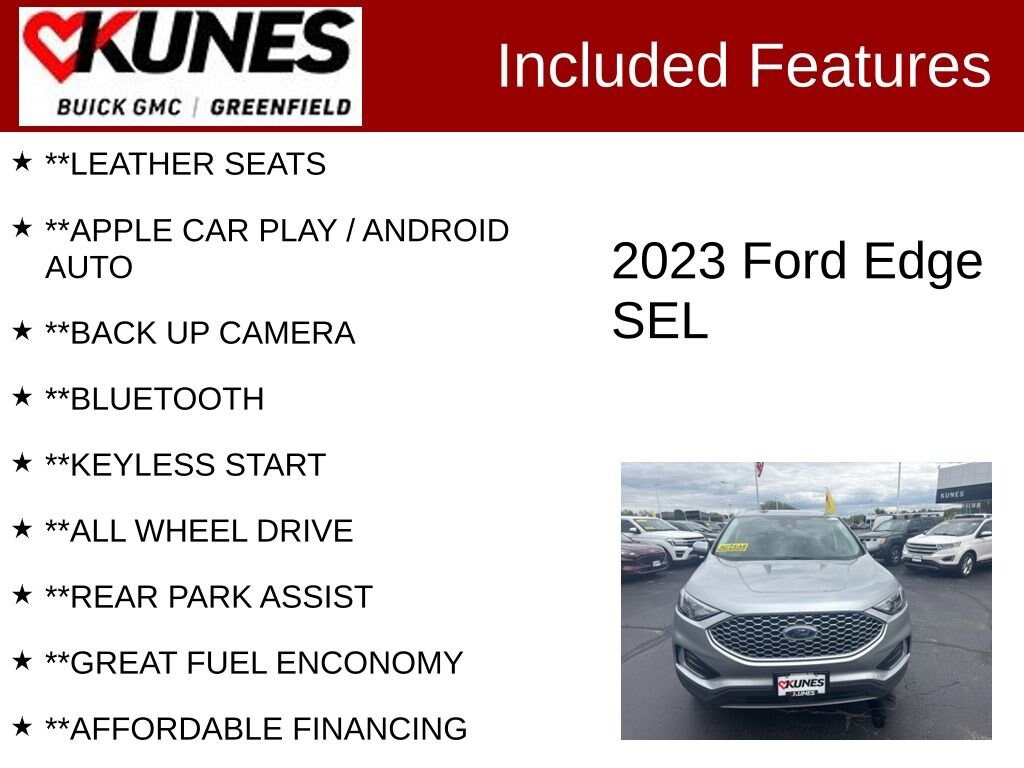 Used 2023 Ford Edge SEL with VIN 2FMPK4J99PBA35945 for sale in Greenfield, WI