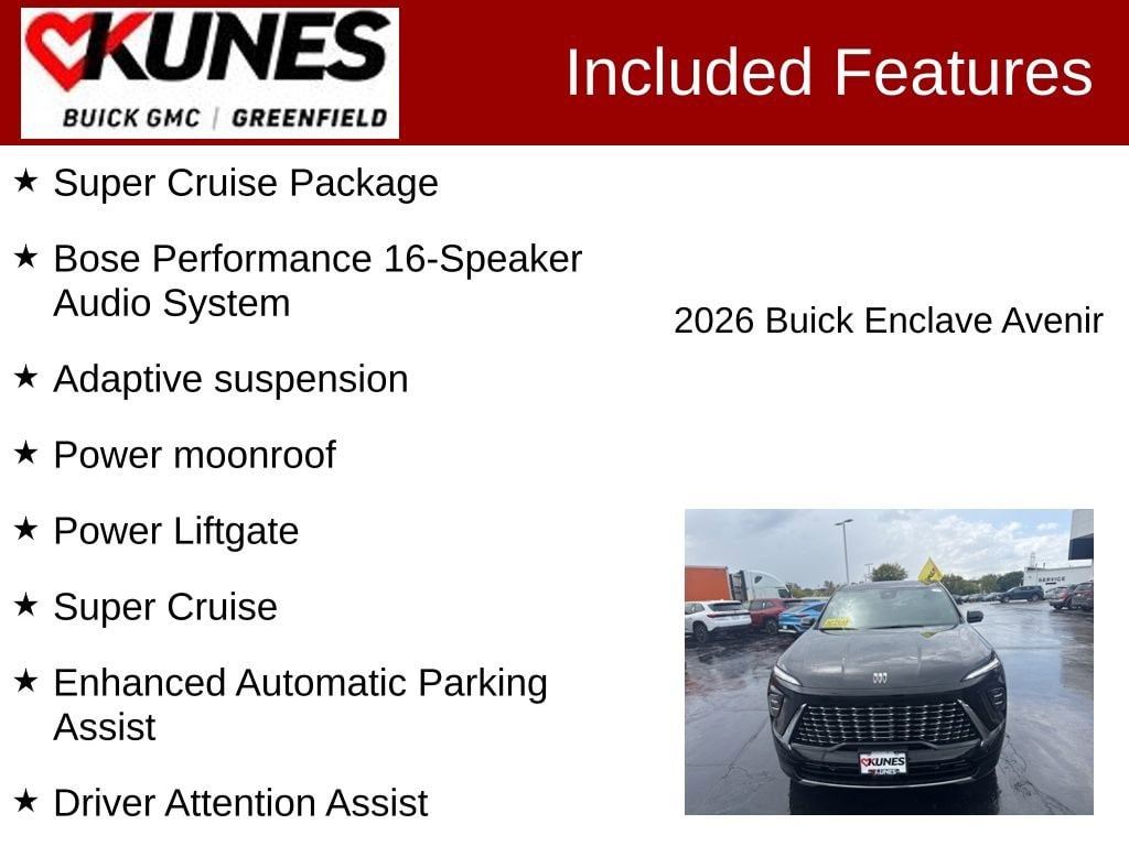 New 2026 Buick Enclave Avenir SUV