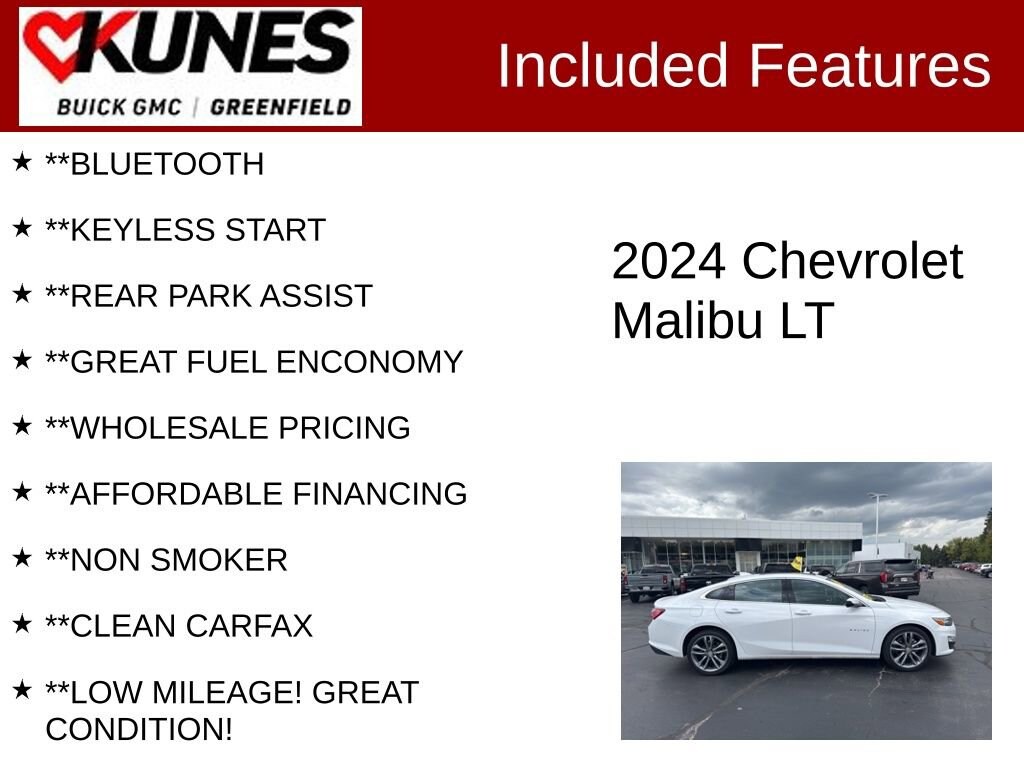 Used 2024 Chevrolet Malibu 2LT Car