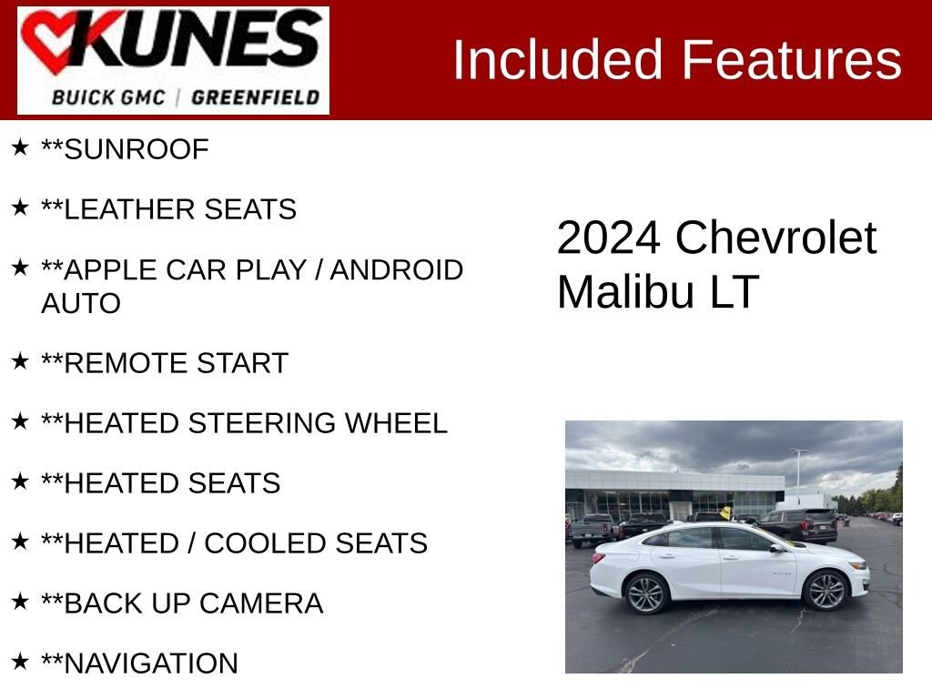 Used 2024 Chevrolet Malibu 2LT Car