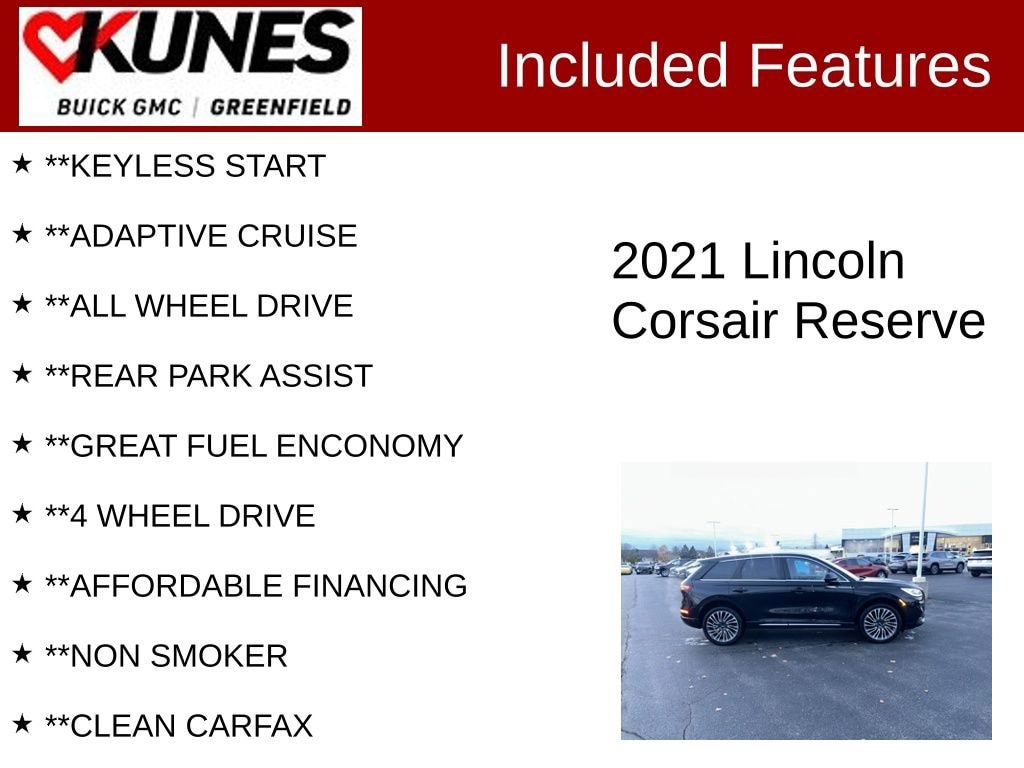 Used 2021 Lincoln Corsair Reserve