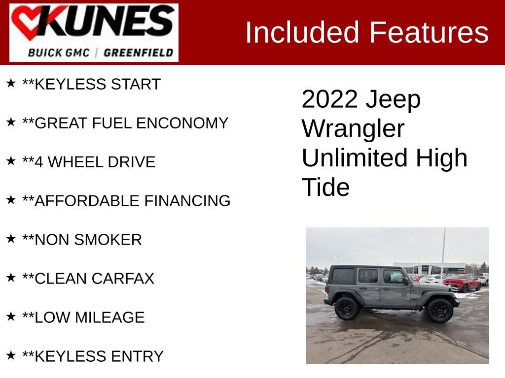 Used 2022 Jeep Wrangler Unlimited Sport