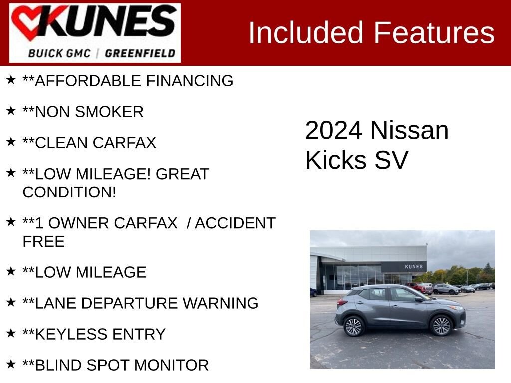 Used 2024 Nissan Kicks SV