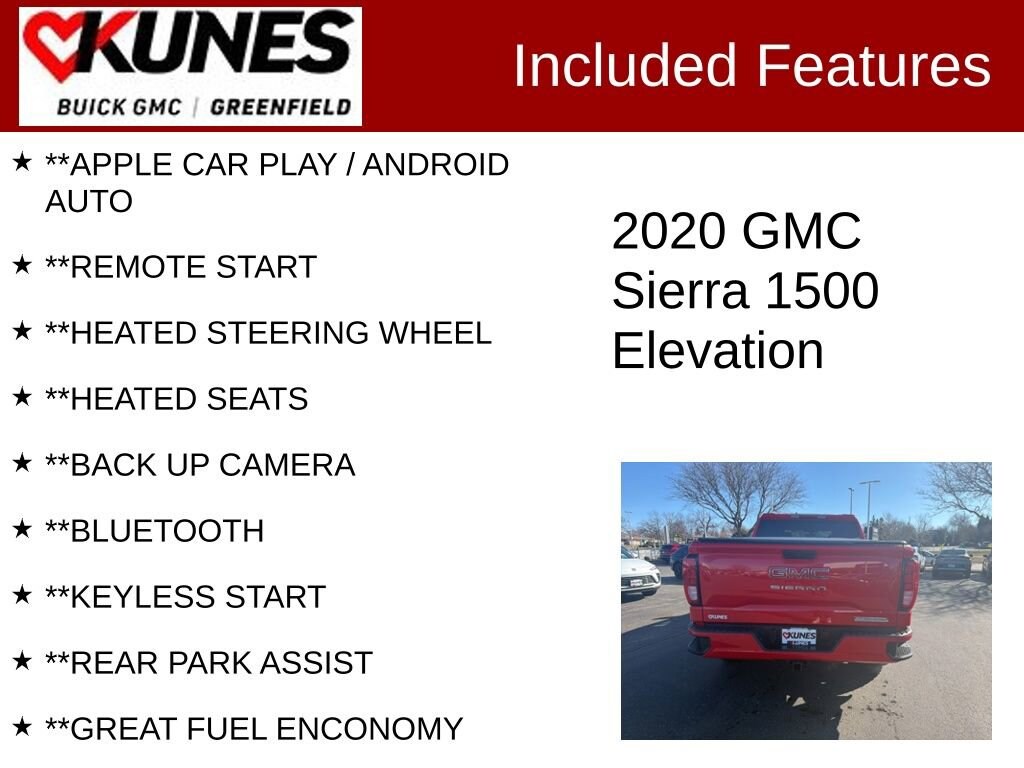 Used 2020 GMC Sierra 1500 Elevation Truck