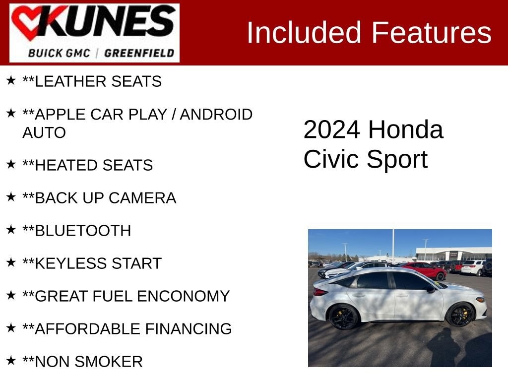 Used 2024 Honda Civic Hatchback Sport