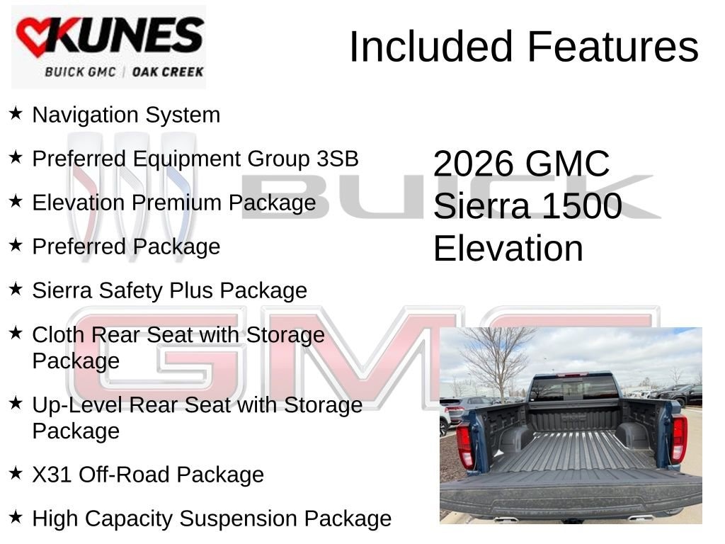New 2026 GMC Sierra 1500 Elevation Truck