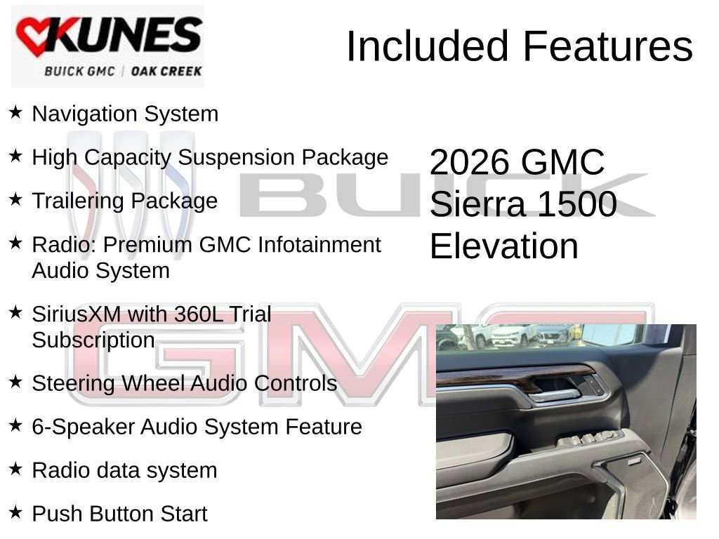 New 2026 GMC Sierra 1500 Elevation Truck