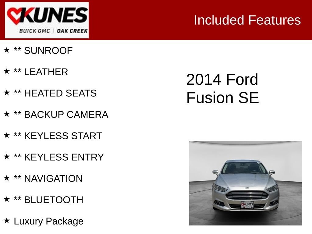 Used 2014 Ford Fusion SE Sedan