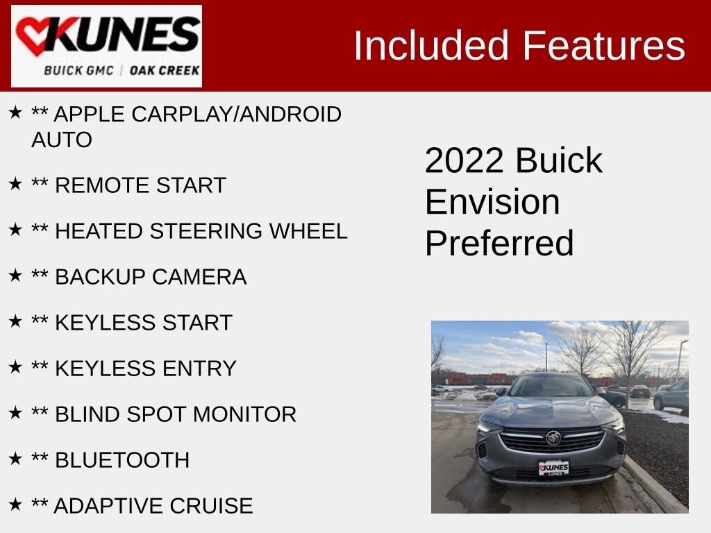 Used 2022 Buick Envision Preferred SUV