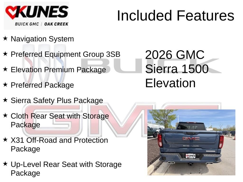 New 2026 GMC Sierra 1500 Elevation Truck
