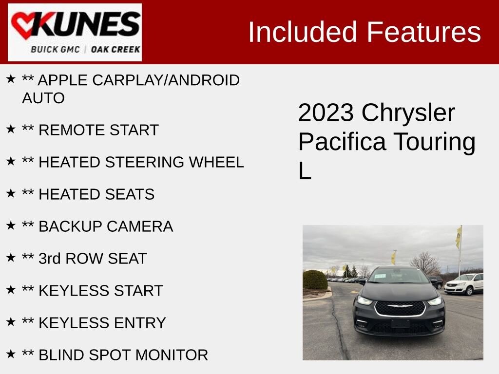 Used 2023 Chrysler Pacifica Touring L Van Passenger Van