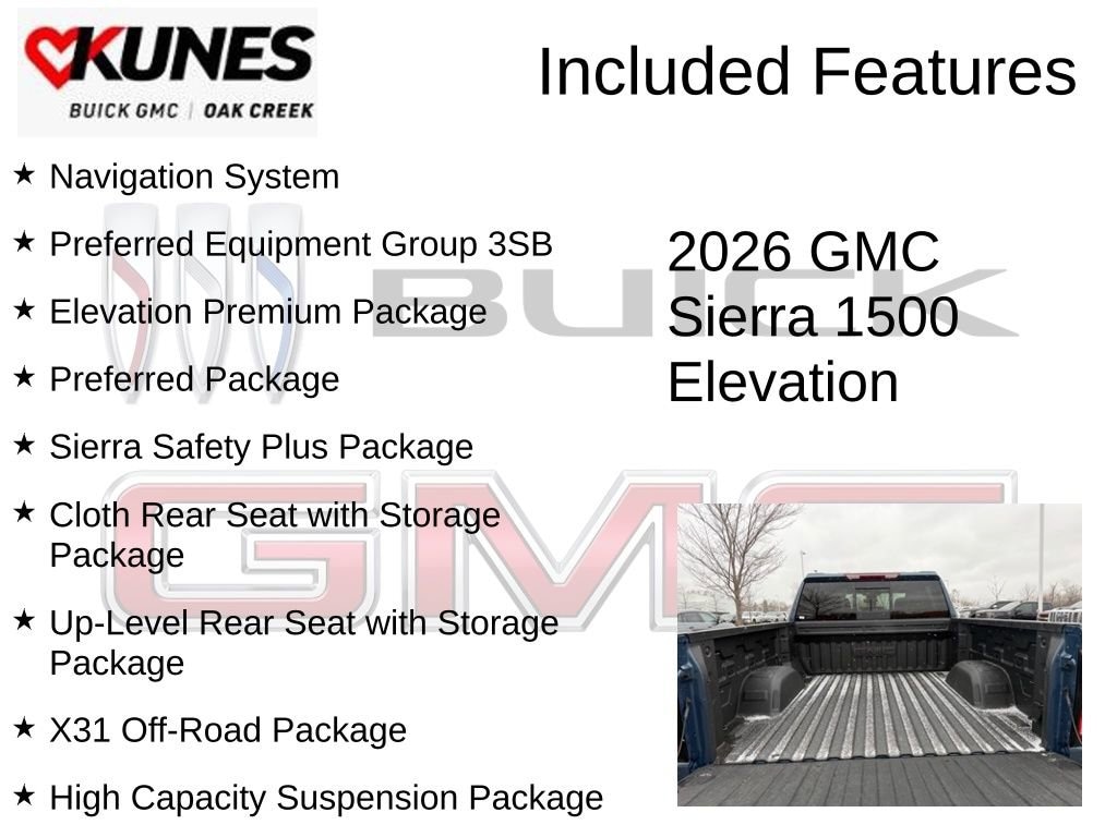 New 2026 GMC Sierra 1500 Elevation Truck