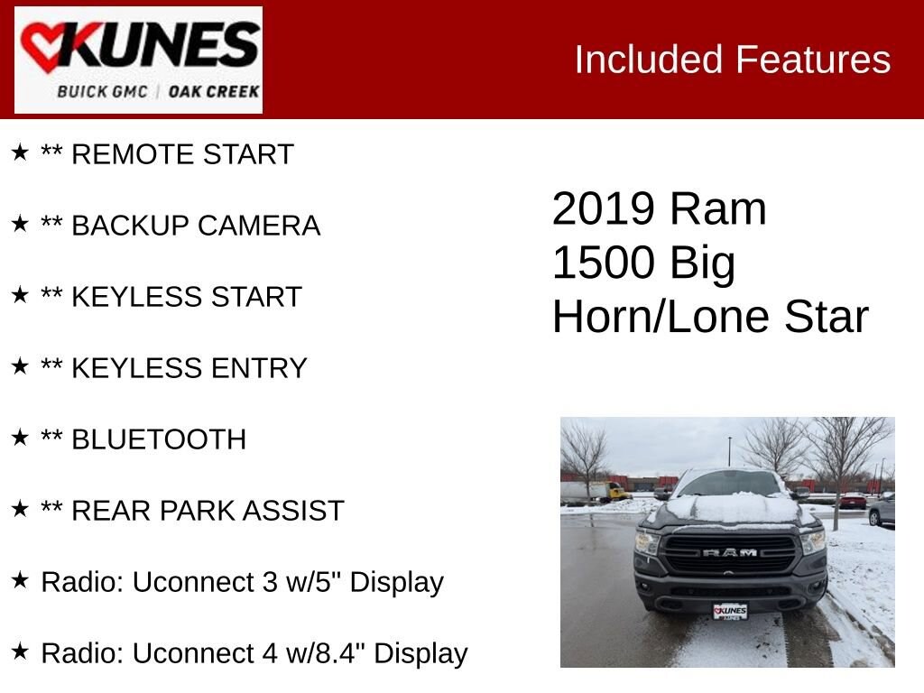 Used 2019 Ram 1500 Big Horn/Lone Star Truck Crew Cab