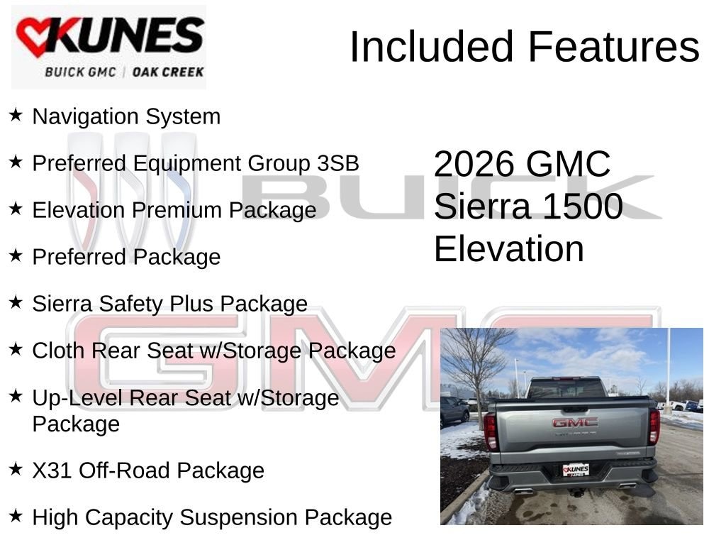 New 2026 GMC Sierra 1500 Elevation Truck