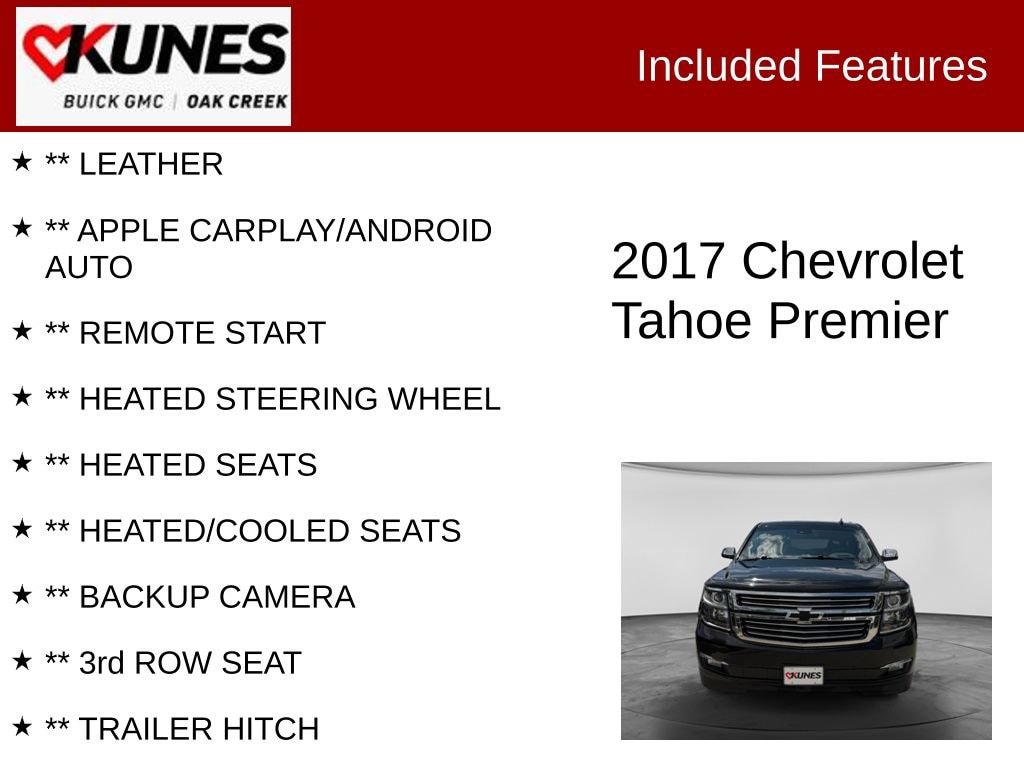 Used 2017 Chevrolet Tahoe Premier SUV