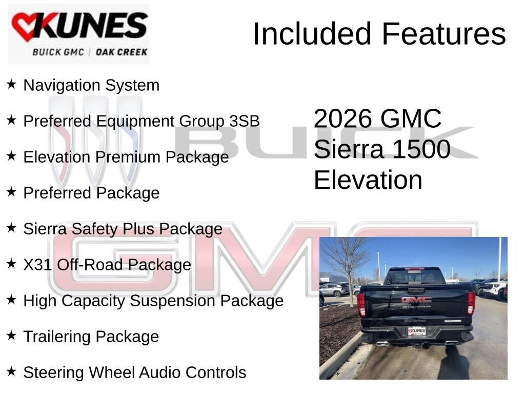 New 2026 GMC Sierra 1500 Elevation Truck