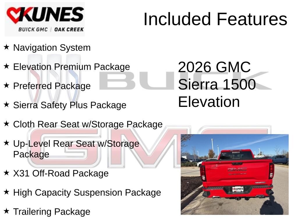 New 2026 GMC Sierra 1500 Elevation Truck