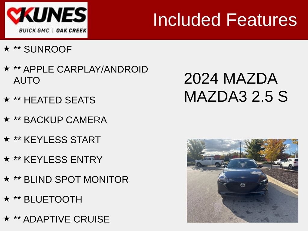 Used 2024 Mazda Mazda3 Hatchback 2.5 S Preferred Package Hatchback
