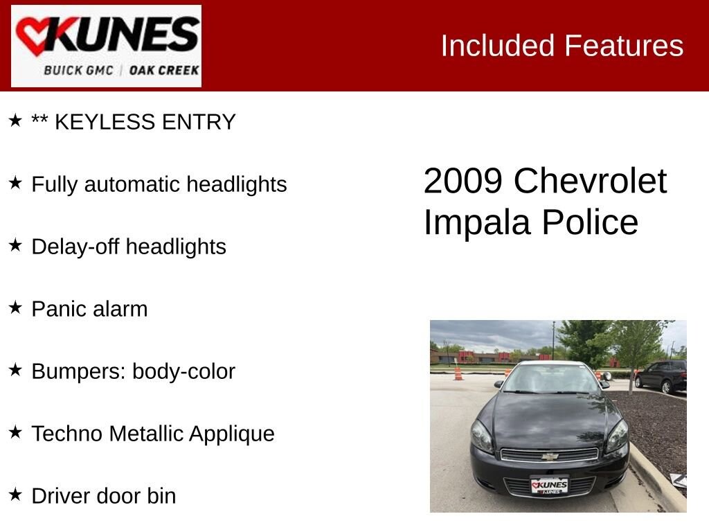 Used 2009 Chevrolet Impala Police Sedan