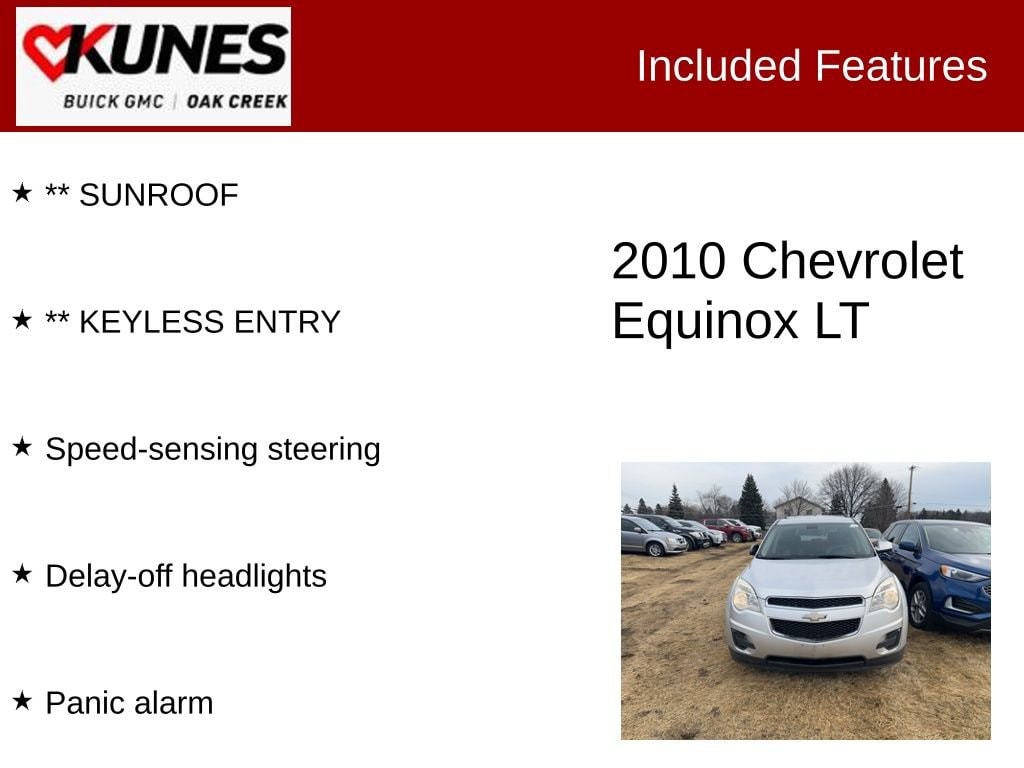 Used 2010 Chevrolet Equinox 1LT with VIN 2CNFLEEW4A6271014 for sale in Oak Creek, WI