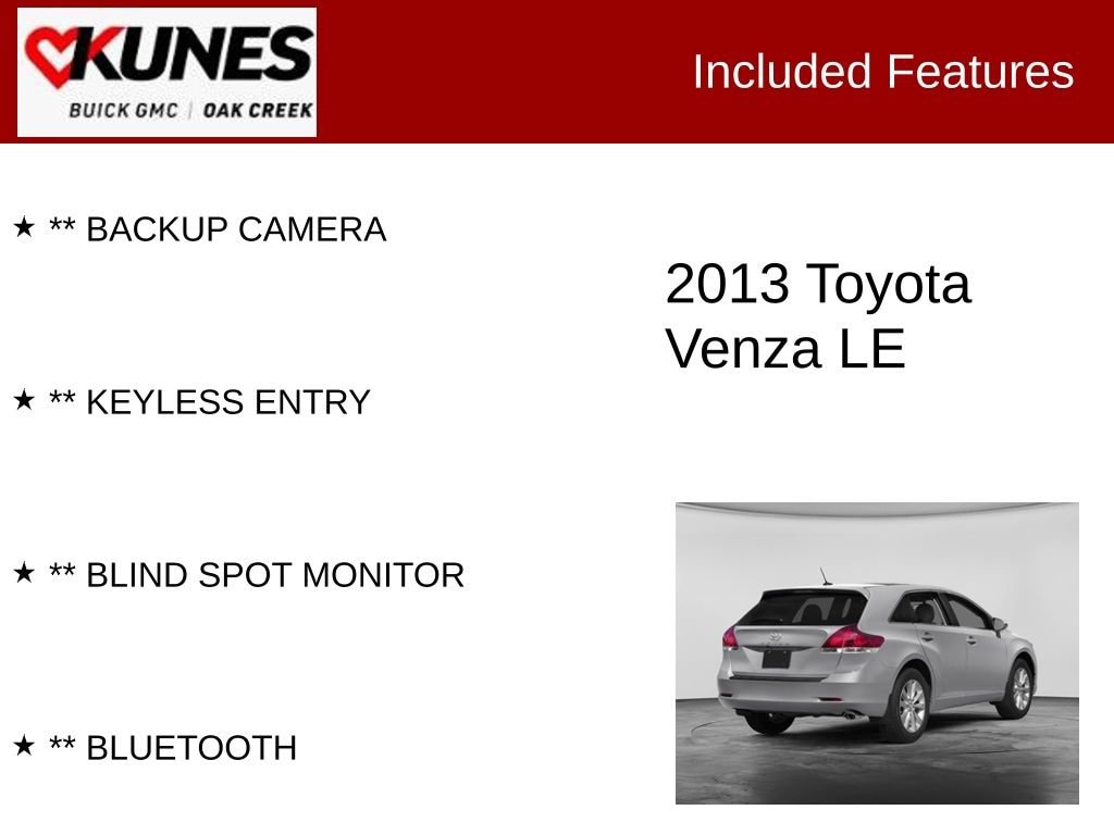 Used 2013 Toyota Venza LE Crossover