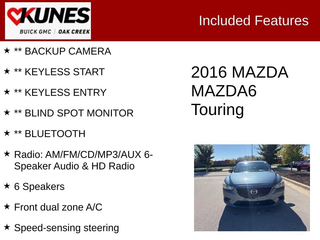 Used 2016 Mazda Mazda6 i Touring Sedan