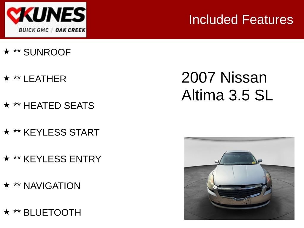 Used 2007 Nissan Altima 3.5 SL Sedan