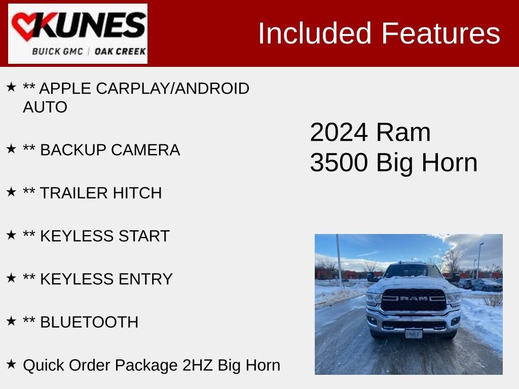 Used 2024 Ram 3500 Big Horn Truck Crew Cab