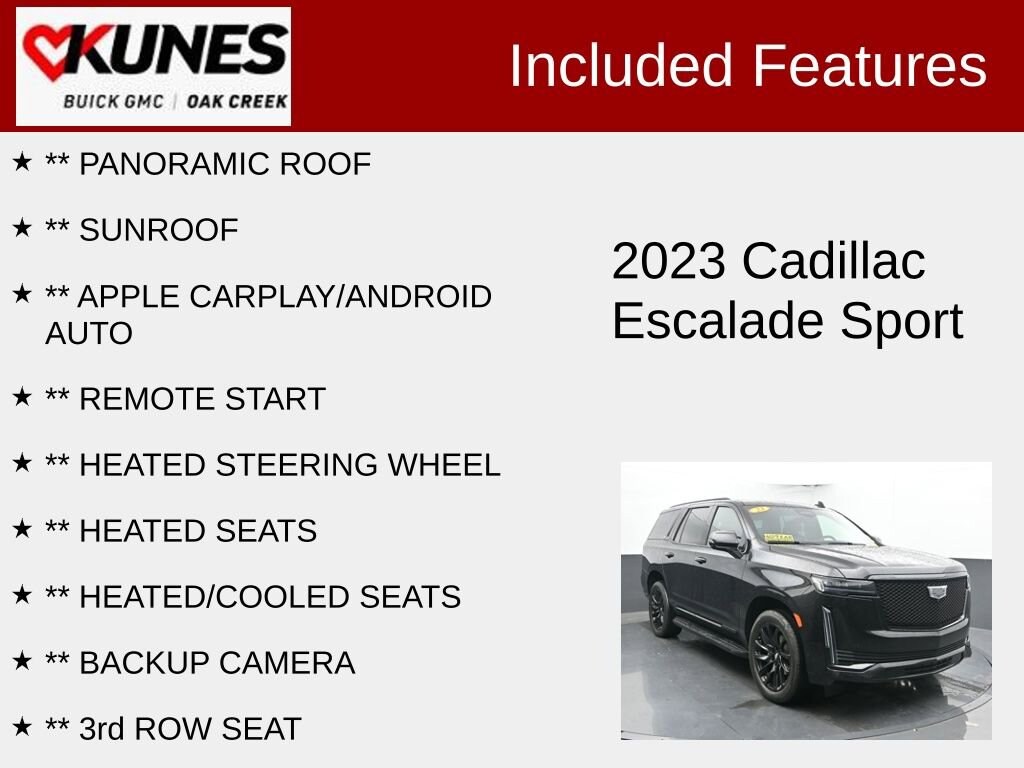 Used 2023 CADILLAC Escalade Sport SUV
