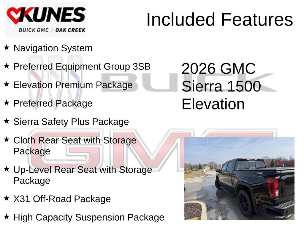 New 2026 GMC Sierra 1500 Elevation Truck