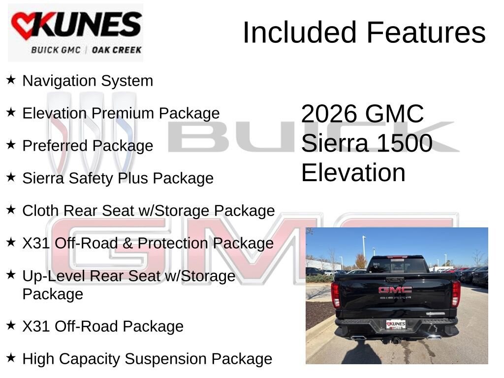 New 2026 GMC Sierra 1500 Elevation Truck