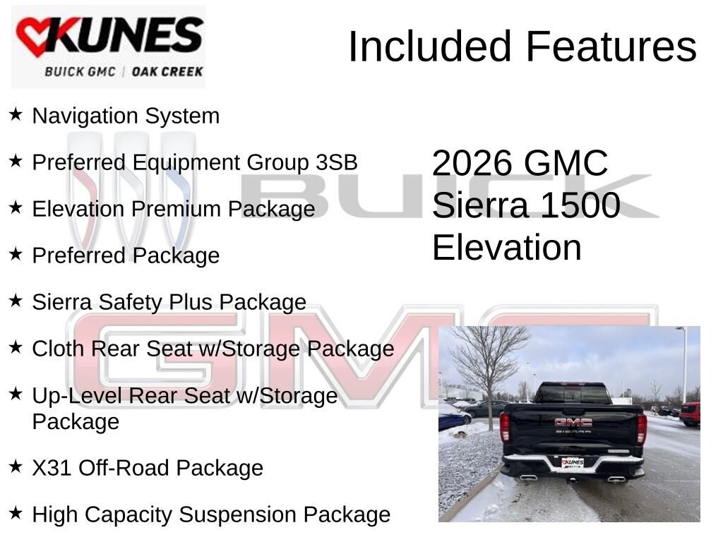 New 2026 GMC Sierra 1500 Elevation Truck