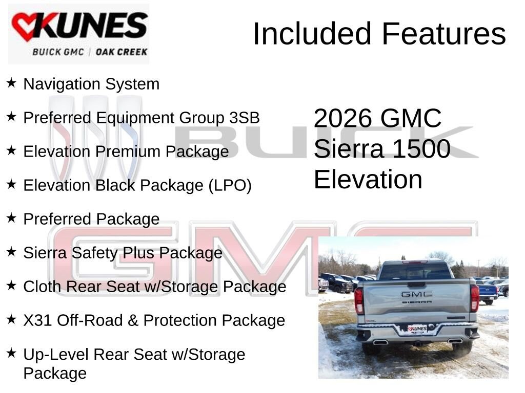 New 2026 GMC Sierra 1500 Elevation Truck