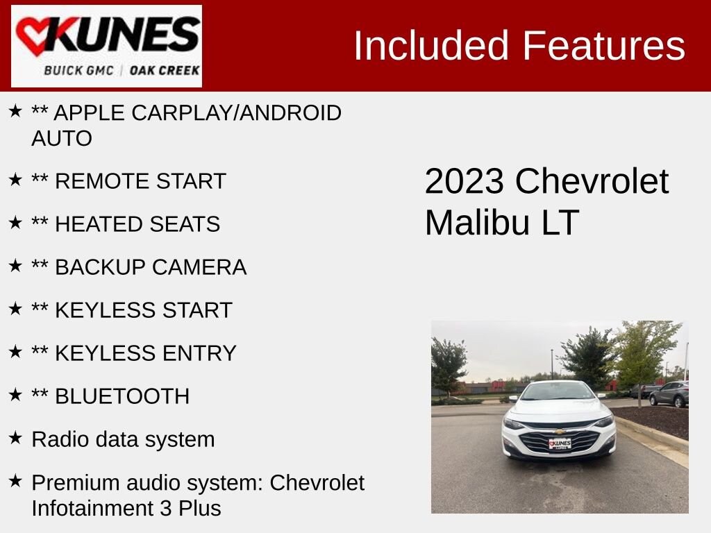 Used 2023 Chevrolet Malibu 1LT with VIN 1G1ZD5ST2PF215346 for sale in Oak Creek, WI