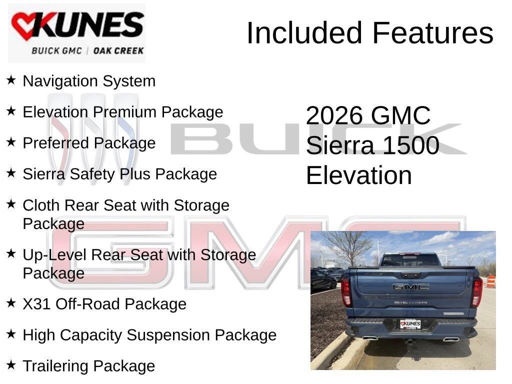 New 2026 GMC Sierra 1500 Elevation Truck