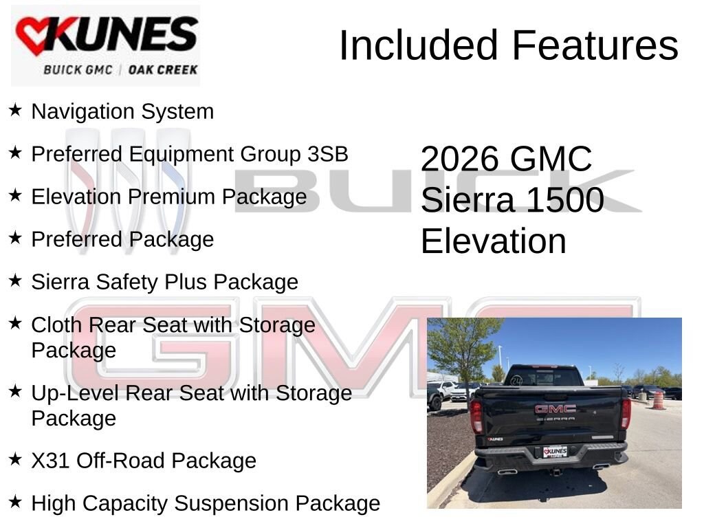 New 2026 GMC Sierra 1500 Elevation Truck