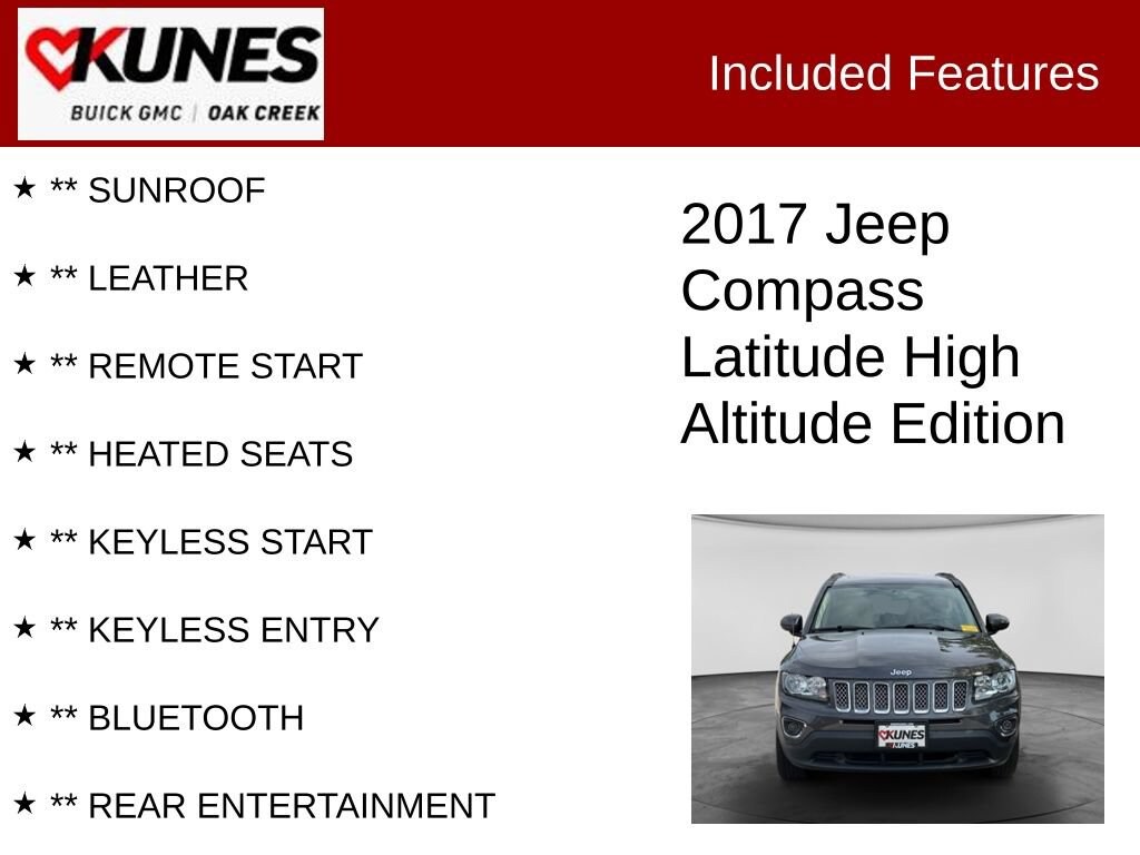 Used 2017 Jeep Compass Latitude 4x4 SUV