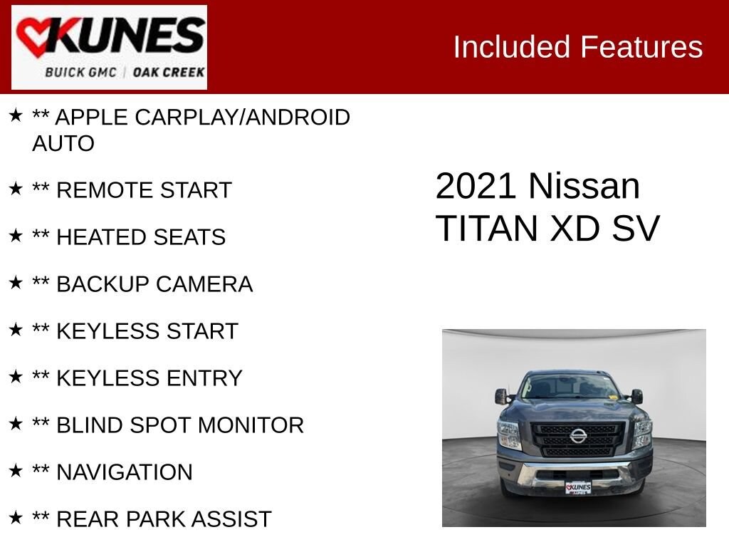 Used 2021 Nissan Titan XD SV Truck Crew Cab