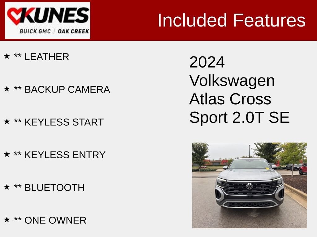 Used 2024 Volkswagen Atlas Cross Sport 2.0T SE w/Technology SUV