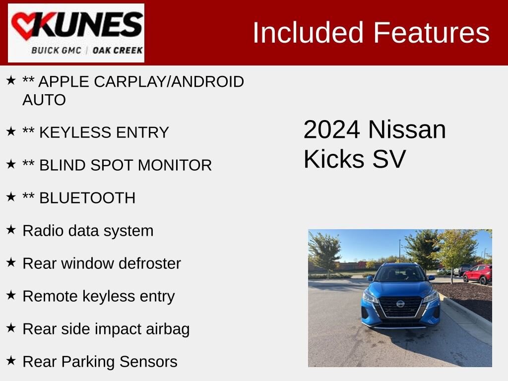 Used 2024 Nissan Kicks SV SUV