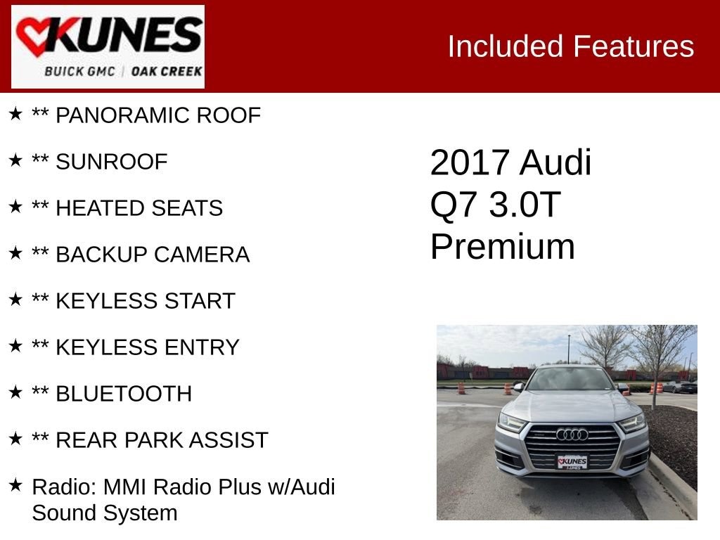 Used 2017 Audi Q7 3.0T Premium SUV