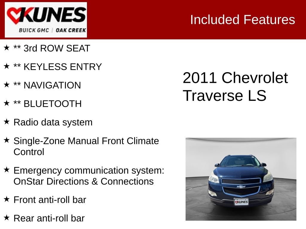 Used 2011 Chevrolet Traverse LS SUV