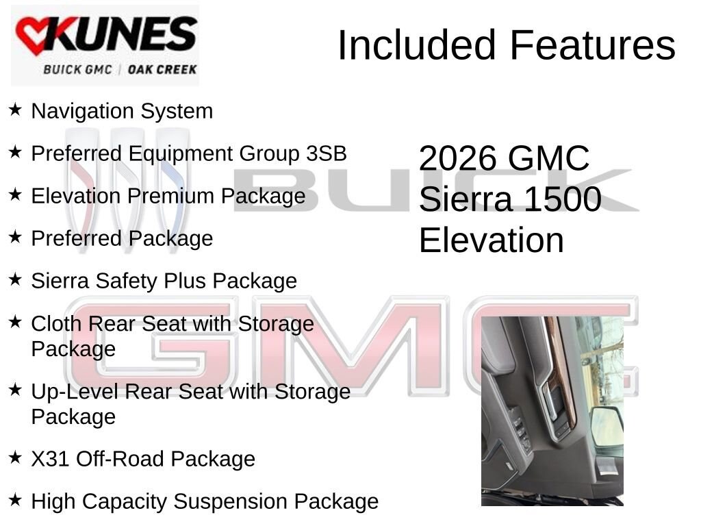 New 2026 GMC Sierra 1500 Elevation Truck