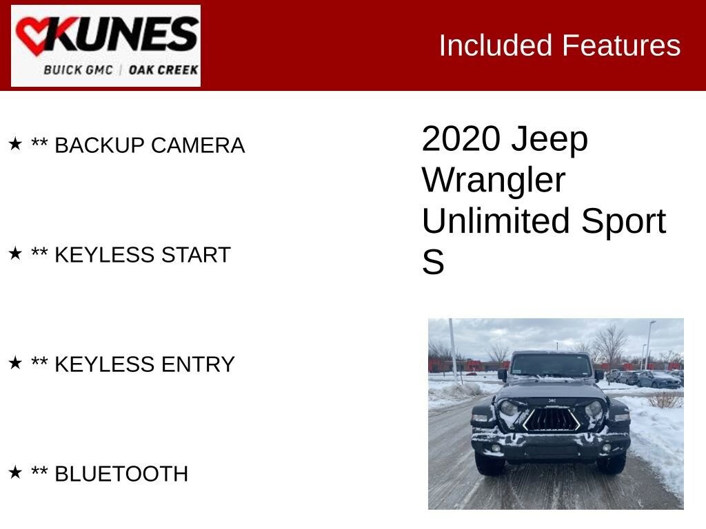 Used 2020 Jeep Wrangler Unlimited Sport SUV